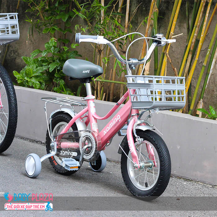 Xe đạp màu hồng cho bé gái Xaming XAM07
