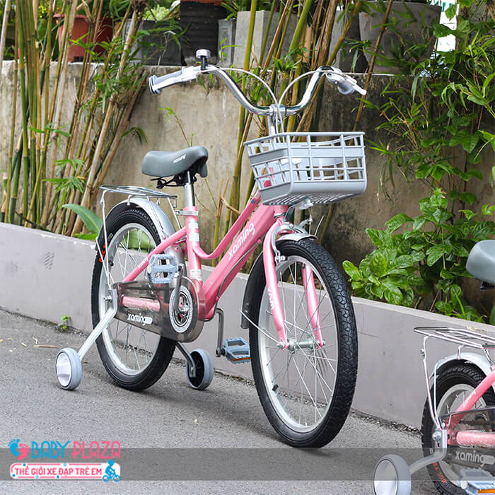 xe đạp trẻ em 10-15 tuổi nữ màu hồng XAM07