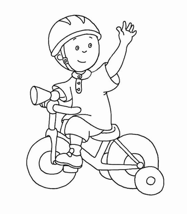 tranh vẽ người đi xe đạp cho bé tập tô luyện tay